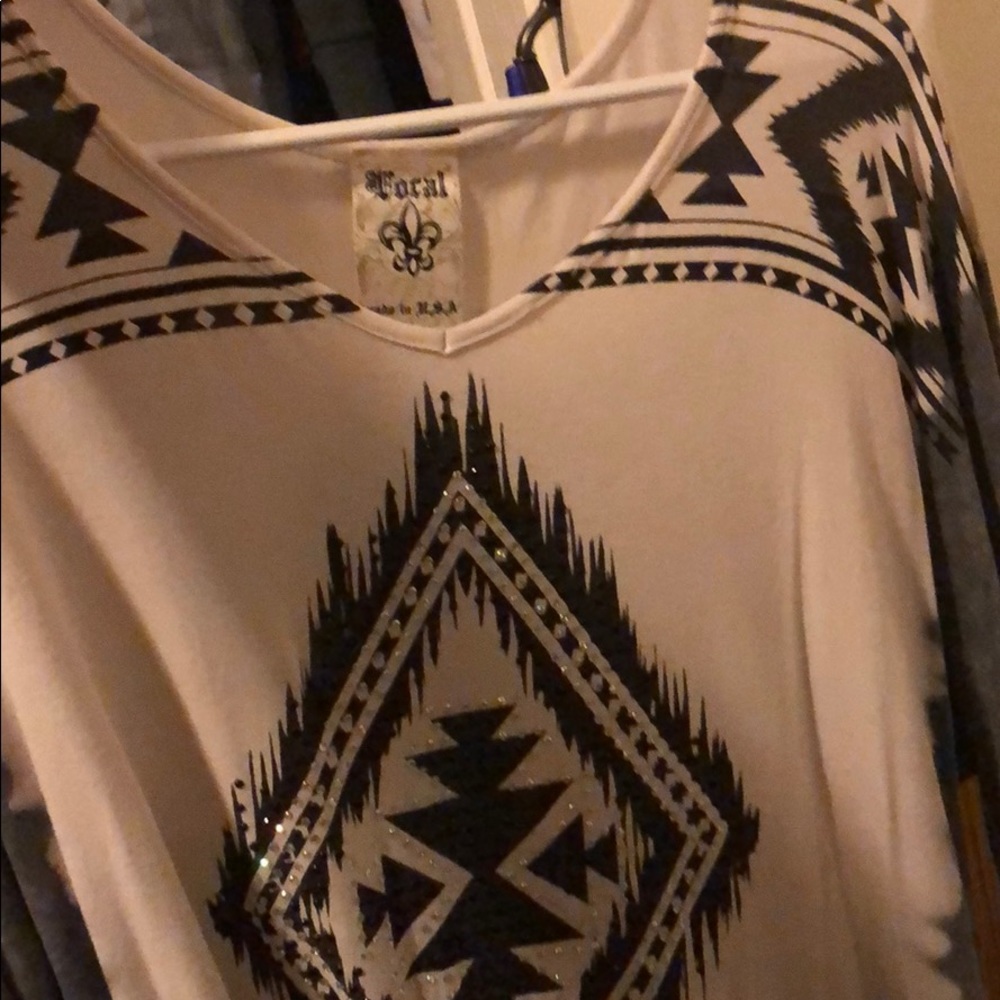 Long dressier shirt.